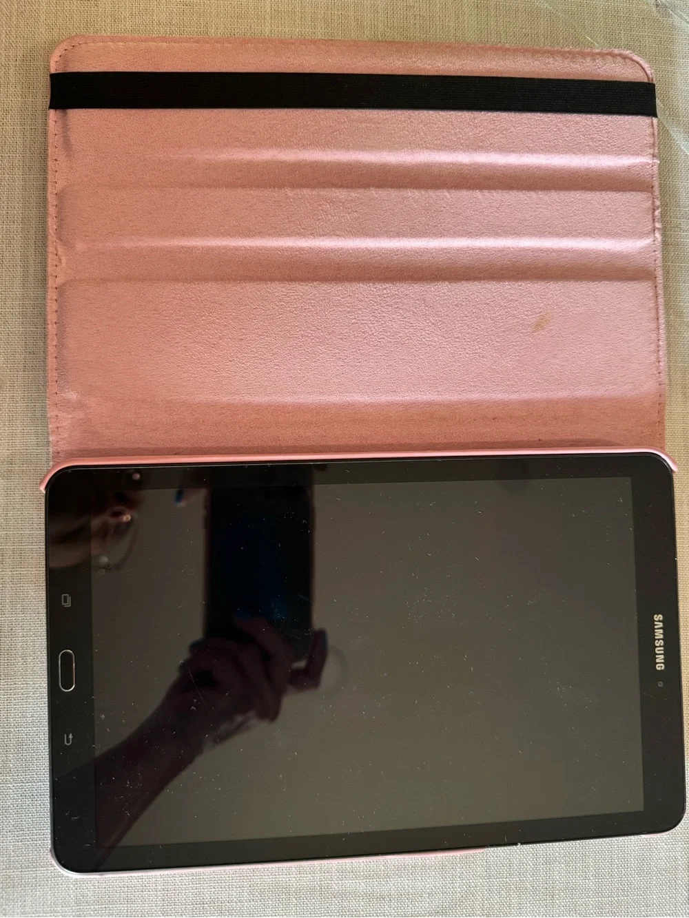 Amazon Rose Gold and Black Rotating Tablet Folio Case